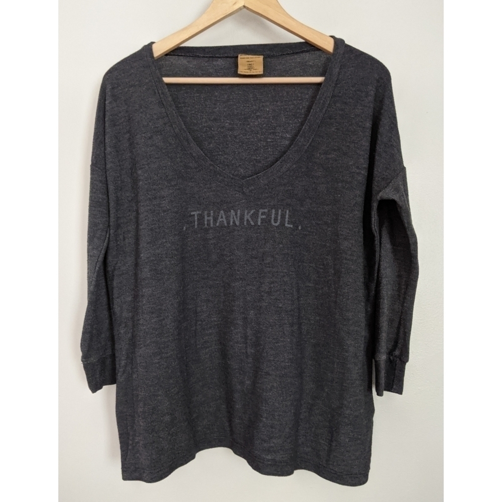 Good hYOUman Thankful Long Sleeve Tee Size XS/S